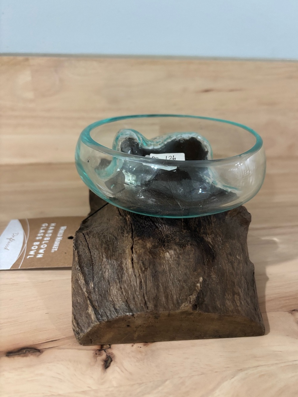 World Market Handcrafted Driftwood & Glass Bowl - Picture 2 of 8